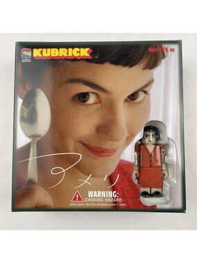 Medicom Toy Kubrick Amelie Poulain Gnome Book Figurine Set 1/1 Scale 60mm NOS
